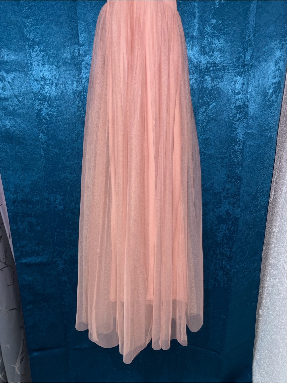 New Gorgeous LUXXEL Dusty Rose Tulle Maxi Dress Size S - Picture 7 of 14